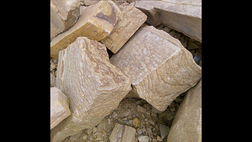 Kamenclub.ru: Песчаник пластушка желтый с рисунком (4-6 см)  купить в Санкт-Петербурге плитняк пластушка желтый с рисунком песчаник 9 000 руб/м3   фото КАМЕНЬ КЛУБ