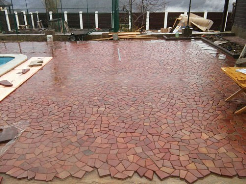 Kamenclub.ru: Песчаник брусчатка (Готика) art PSK-L-01  купить в Санкт-Петербурге    2600 руб/кв.м    фото КАМЕНЬ КЛУБ