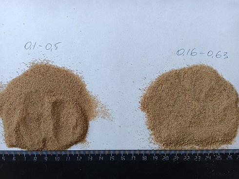 Кварцевый песок для площадок фр. 0,16-0,63 мм.  купить в Санкт-Петербурге фото Камень Клуб