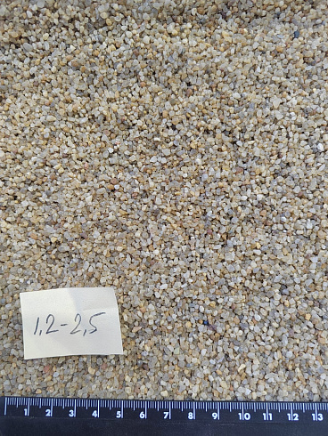Кварцевый песок сухой фракцинированный фр. 1,2-2,5 мм.  купить в Санкт-Петербурге фото Камень Клуб