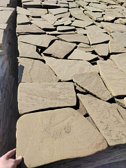 Kamenclub.ru: Песчаник пластушка серо-зеленый (3,0 см)  купить в Санкт-Петербурге песчаник серо-зеленый, серый, зеленый песчаник пластушка колотый рваный ландшафтный 10200 руб/м3   фото КАМЕНЬ КЛУБ