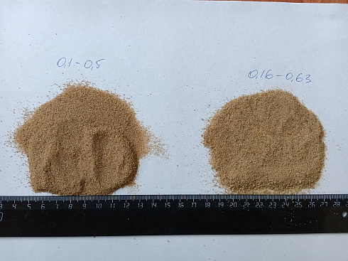 Кварцевый песок для площадок фр. 0,1-0,5 мм.  купить в Санкт-Петербурге фото Камень Клуб