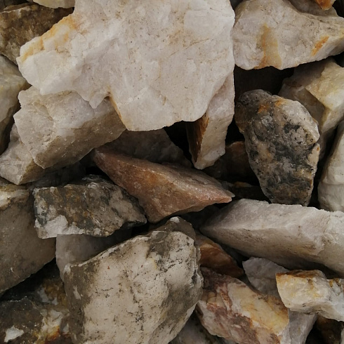 фото Кварц ( фр. 70-100 мм)  купить в Санкт-Петербурге в интернет-портале КАМЕНЬ КЛУБ