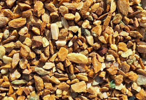 Kamenclub.ru: Щебень крошка желтый (ЗЛАТОЛИТ) фр. 10-20 мм.  купить в Санкт-Петербурге златолит бежевый, золотистый, желтый каменная декоративная крошка щебня златолита 10800 руб/т   фото КАМЕНЬ КЛУБ