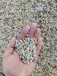 Галька крымская жемчужная фр. 3-5 мм.  купить в Санкт-Петербурге фото Камень Клуб